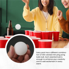 Lot de 300 Balles de -Pong Balles de Tennis de Table 40 Mm Balles de -Pong Balles Gonflables Divertissement Balle de Tennis de Table, Blanc