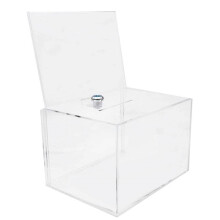 BoîTe de Dons en Acrylique - BoîTe pour le Vote, la Charité, les Sondages, les Sondages, les Concours, les Conseils, les Conseils, les Avis