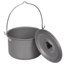 Outdoor Camping Picnic Hanging Pots Aluminum Alloy Cooking Pot 4.5L Compact Camping Pot for Hiking Backpacking Picnic