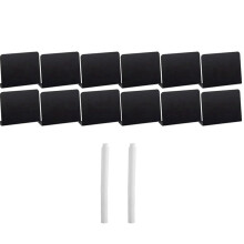 Lot de 20  Panneaux de Tableau Noir 4 X 3 Pouces pour Panneau de Craie pour Nourriture - FêTe - Buffet - Tableau Noir avec 2 Marqueurs de Craie