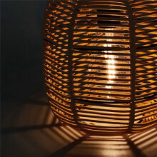Lanterne Solaire Suspendue en Rotin, Lanterne Solaire avec PoignéE, Lanterne Solaire D'ExtéRieur, LumièRes DéCoratives pour Jardin et Cour