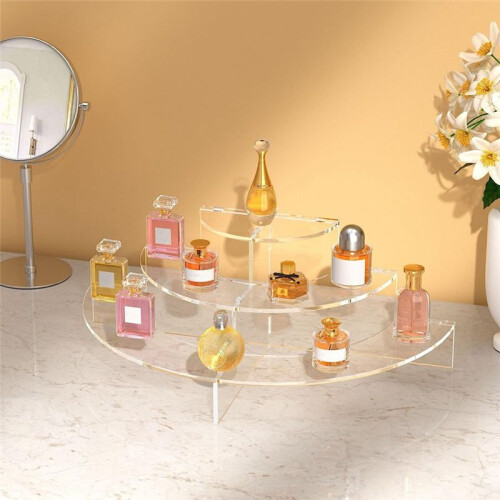 Acrylic Display Stand,Clear Acrylic Legs Half Moon Server Cupcake Dessert Stand for Display or Collections