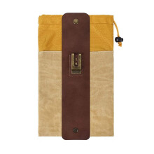 Foraging Bag with Extra Oversized Storage, Leather Foraging Pouch Collapsible for Outdoor Hiking & Camping