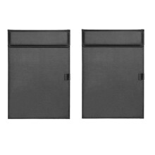 Bureaubladbestand PU Lederen Map A4 Vergaderklembord Kantoor Vergaderbord Clip Zwarte Gegevensbinder met Penafdekking 2 STKS