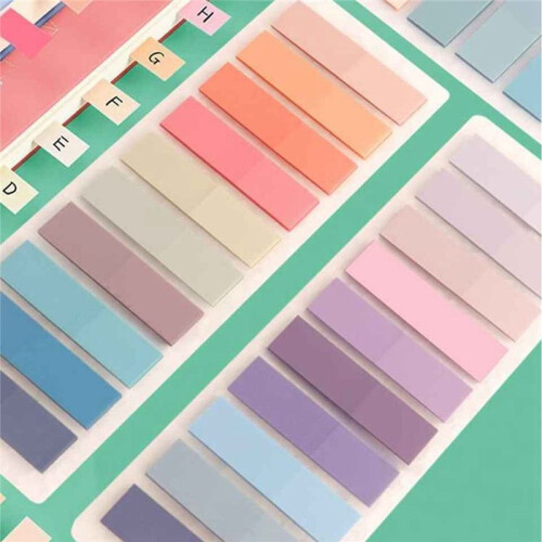 2400Pcs Page Markers,Morandi Sticky Note Tabs Colored Writable and Repositionable Book Flags Tabs Strip Index Tabs 1