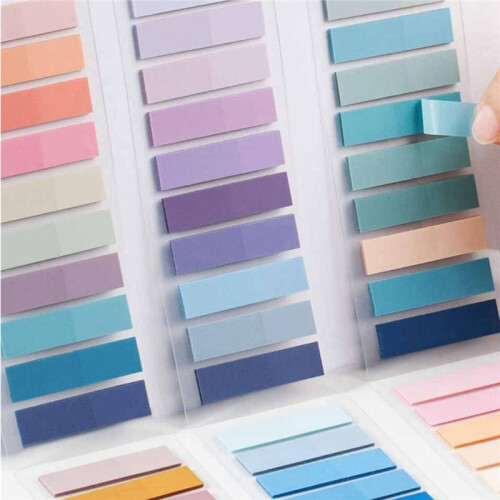 1200Pcs Page Markers,Morandi Sticky Note Tabs Colored Writable and Repositionable Book Flags Tabs Strip Index Tabs