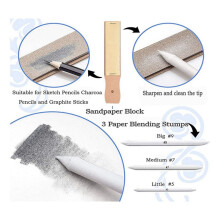Professional Color Pencil Set for Drawing and Sketch with 72Pcs Graphite Color Pencil Charcoal Rod Tool Zipper Canvas