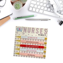 5Pcs Nurses Pen with Mood Word Multifunctional Portable Funny Nurses Ballpoint Pen Set Nurses Writing Pen Daily Use