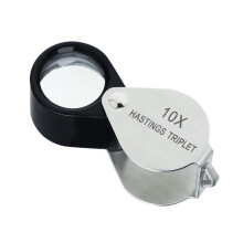 Hastings Triplet Loupe 10X Jeweler'S Loupe with 16mm Triplet Lens Foldable Tiny Loupe Magnifier Gemstone Magnifying Tool