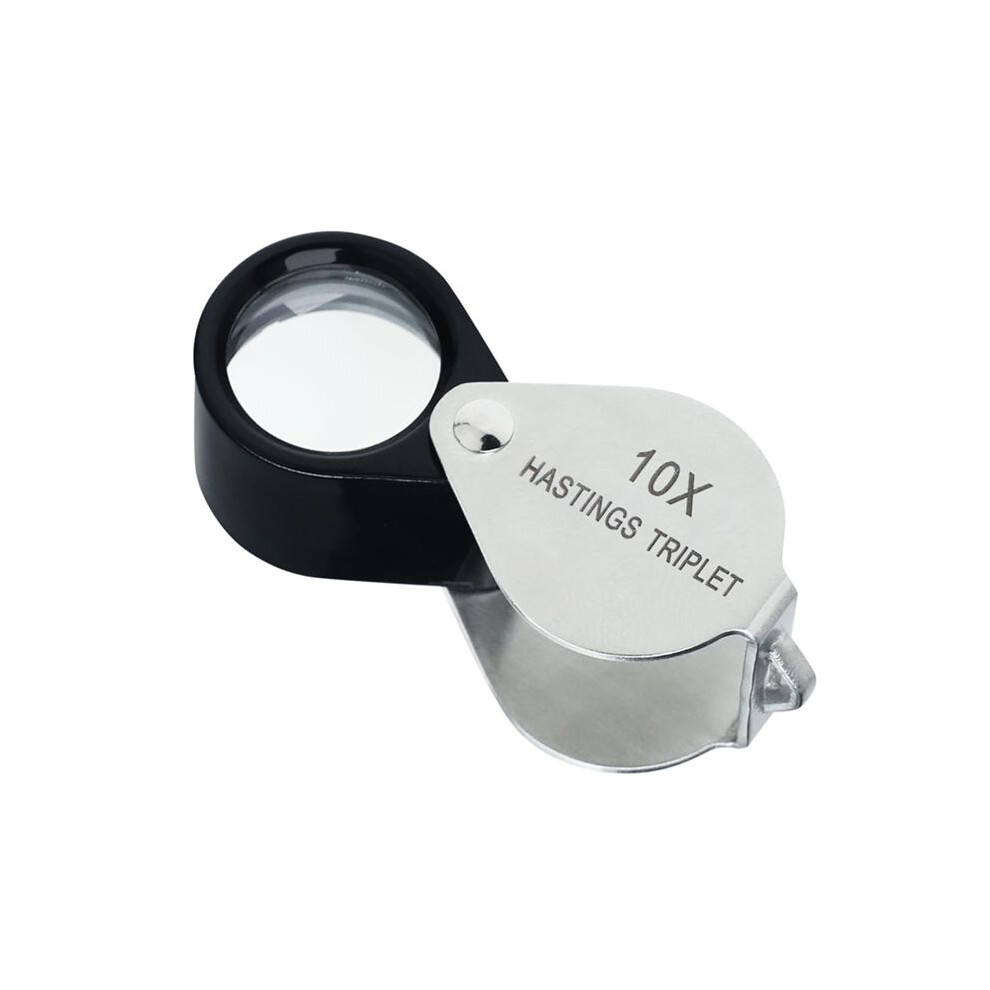 Hastings Triplet Loupe 10X Jeweler'S Loupe with 16mm Triplet Lens Foldable Tiny Loupe Magnifier Gemstone Magnifying Tool
