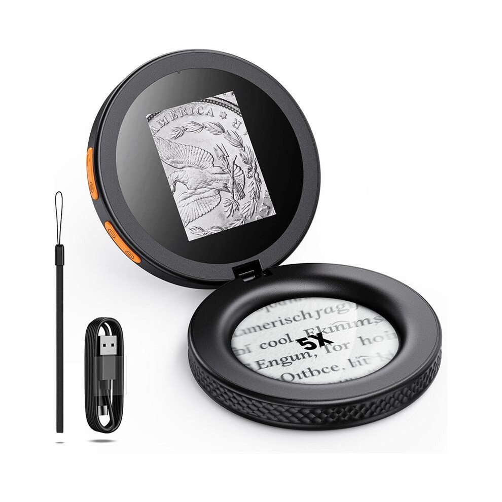 Magnifying Glass with Light,Autofocus  Coin Microscope 3 Levels of Light Adjustment,Magnifier for Seniors Reading