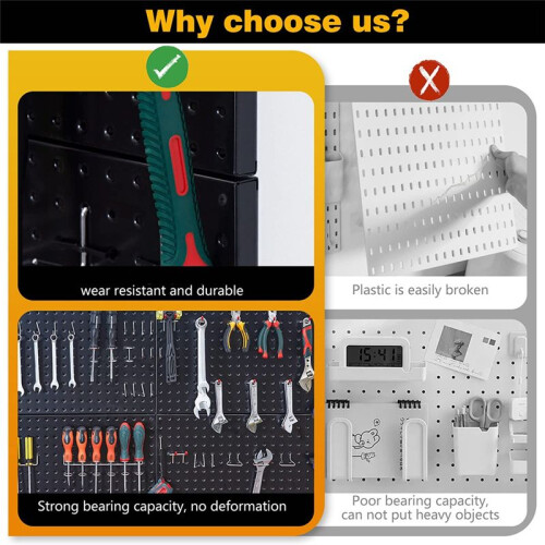 Nail Board Wall Panel Garage Tool Storage Board Perforated Board Warehouse Organization and Storage Nail Board 2
