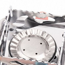 Portable Camping Stove Outdoor Gas Fuel One-Piece Foldable Card-Style Stove Small Square Fireplace