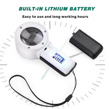 30-Fache Lupe mit LED-UV-Licht, Professionelle Optische Doppelschicht-Linse, Handlupe, Schmucklupe B