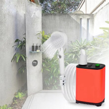 Portable Shower Digital Display Outdoor Camp Shower IPX7 Waterproof Electric Shower Pump Rechargeable for Pet Cleaning