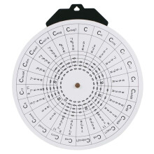 Gitarrenzirkel Rad Gitarrenakkordrad Musikalisches Akkordrad für Musiker Gitarrenzubehör Weiß