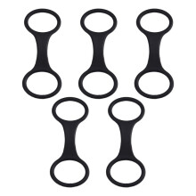 5PCS Diving Tube Holder Retainer Clip Silicone Snorkel Strap Black Color Diving All-Dry Keeper Holder Breathing Tube