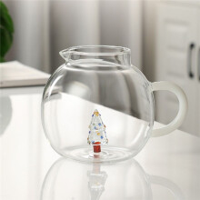 Cute Pot-Bellied Cold Kettle Three-Dimensional Animal Farm Kettle Household High Borosilicate Glass Cool Kettle A-350ml