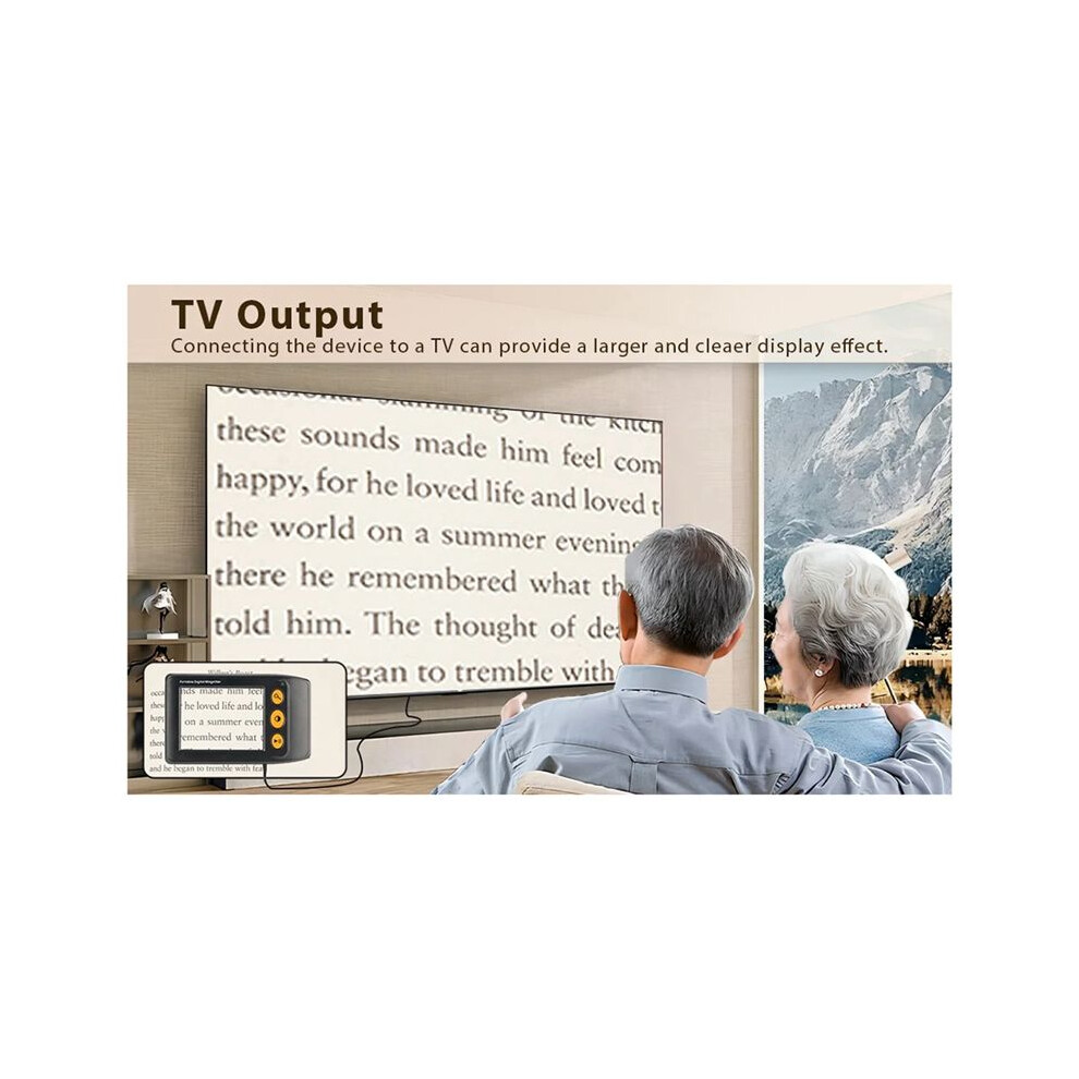 Tauoh White Digital Video Magnifier For Low Vision Electronic Magnifier Reading Aids For Seniors 3.5In Lcd Screen 2-25X Zoom