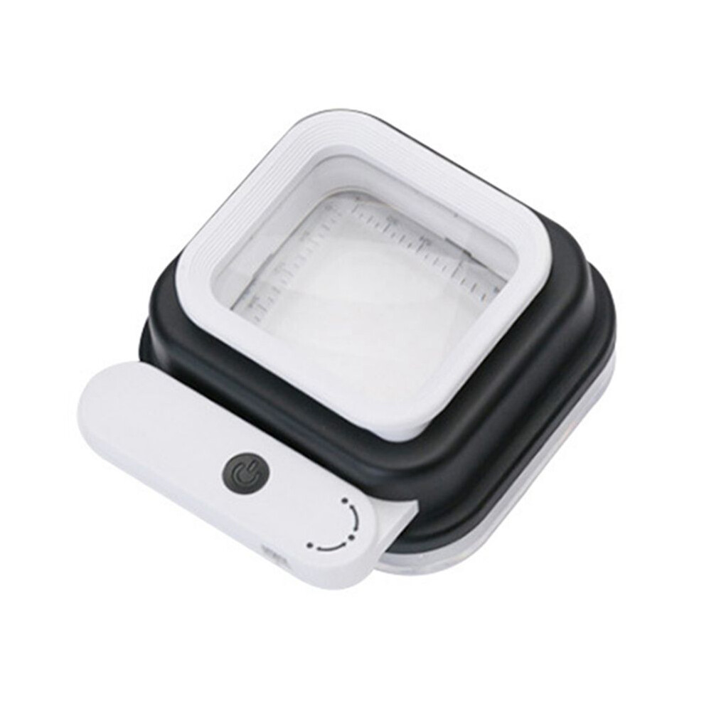 Light Magnifying Glass With Scale 10//15/20X Adjustable Eye Loupe Handheld Portable For Reading Coins Jewelry Stamps Etc