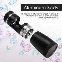 Portable 10x Darkfield Loupe 20.5mm Triplet Lens with LED Light, Handheld LED Polariscope Loupe Magnifier