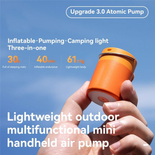 Qunature Luchtpomp Opblaasbare Pomp Camping Licht Type-C Oplaadbare  Draagbare Buitenpomp 2