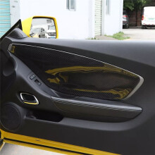 Carbon Fiber Car Door Panel Cover Decor Trim for Camaro 2010-2015 Accessories
