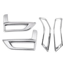 4 piezas cromo delantero trasero antiniebla cubierta parachoques reflector marco para Rogue X-Trail T32 2017-2020