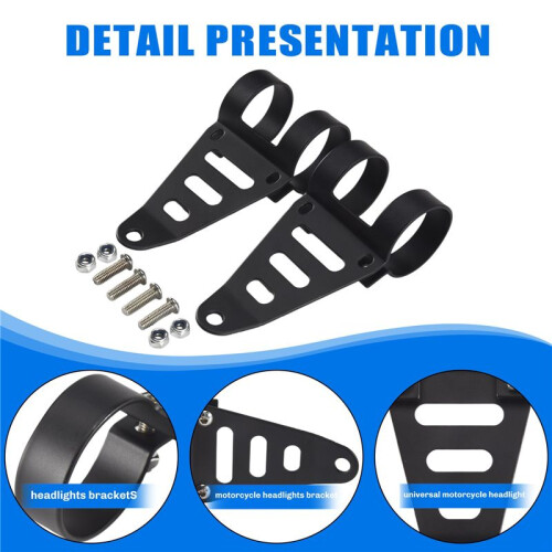 Universal 41-43mm Motorcycle Headlight Brackets  Light Lamp Holder 2
