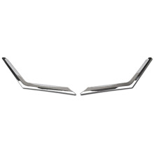 2 PeçAs GuarniçãO de Cobertura de Luz de Grade Frontal de Malha Cromada para Rogue X-Trail T32 2014 2015 2016