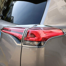 ABS Chrome Rear Tail Lights Cover Trim Bezels for RAV4 RAV-4 XLE LE 2018 2017 2016 Outside Accessories 4PCS/Set