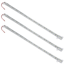 3X 50Cm 12V 36 Led 5050 Smd Hard Strip Bar Light Aluminio Rígido