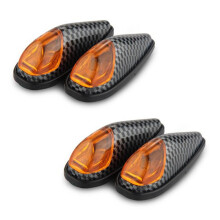 4 x 1W LED Clignotant Feux Indicateur Lumiere Jaune Haute Puissance pour Moto