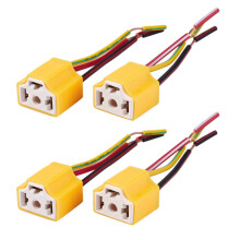 4 Pezzi H4 9003 HB2 Femmina Ceramic Wire Imbracatura Faro Sockets Plug
