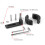 2X Universal Motorcycle Headlight Mount Bracket 50-60mm Adjustable Headlamp Holder Fork Clamp Mount 8