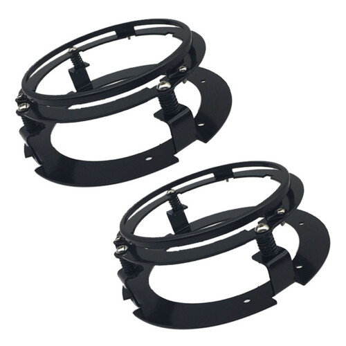 2X 5.75 Inch Black Car Headlight Round Mounting Bracket Suitable for  Touring Softail  Headlight Adapter