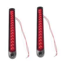 2X 10 Zoll Versiegelte Lkw & Rv AnhäNger Lichtleiste 15 Led Dritte Brems Lichter Streifen Rot