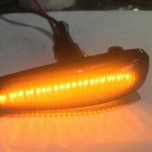 2X Smoked Lens Amber Full LED Dynamic Front Side Lights for Lancer Evo X Mirage Outlander Sport 11-20