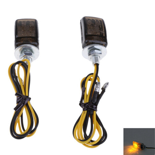 4Pcs Universal LED Black  Tiny Small Indicators Turn Signals Motorcycle Motor Bike for 2