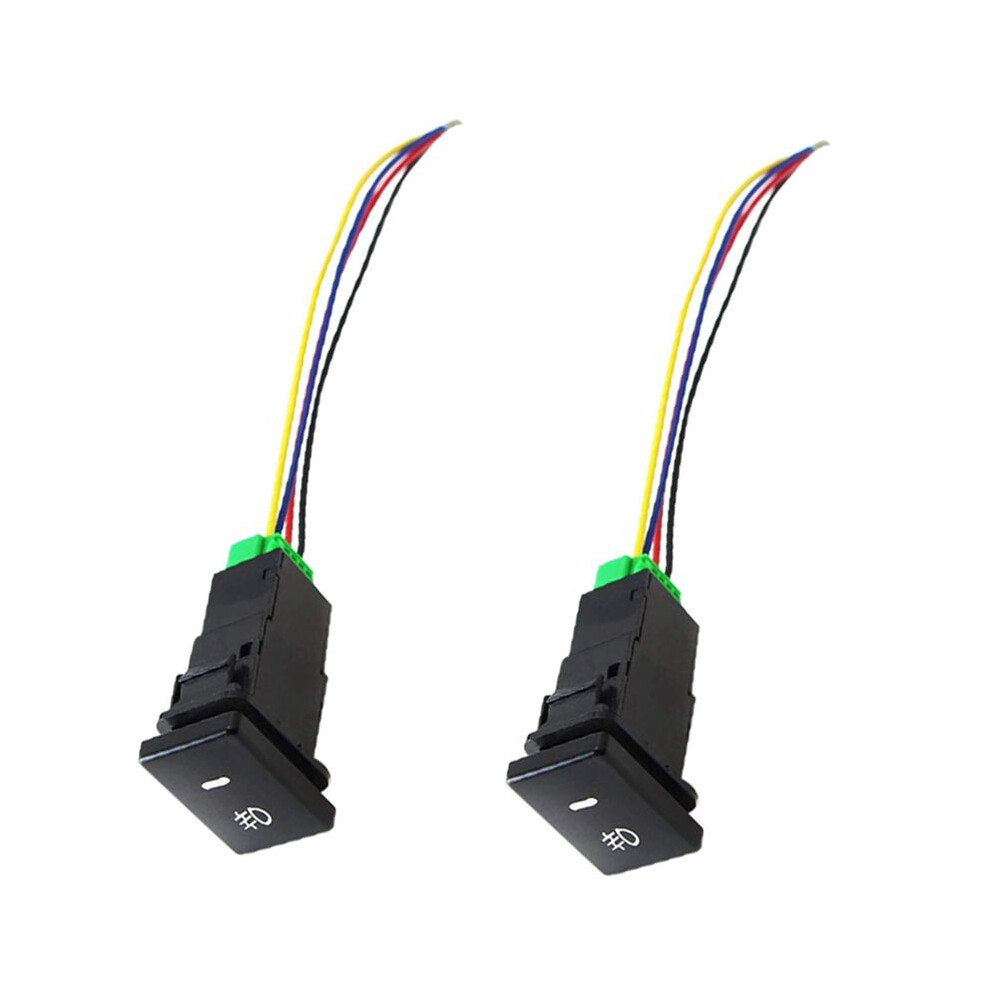 2X 4-Pole 12V Push Button With Led Background Indicator S For Fog S Drl Led Bar(33X22mm) Light 6032287554765