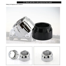 2X Car Headlights Modified Double Lamp Lens Cover 2.5 Inch Decorative Cover Decoration Q5 Sea Five Special Hood
