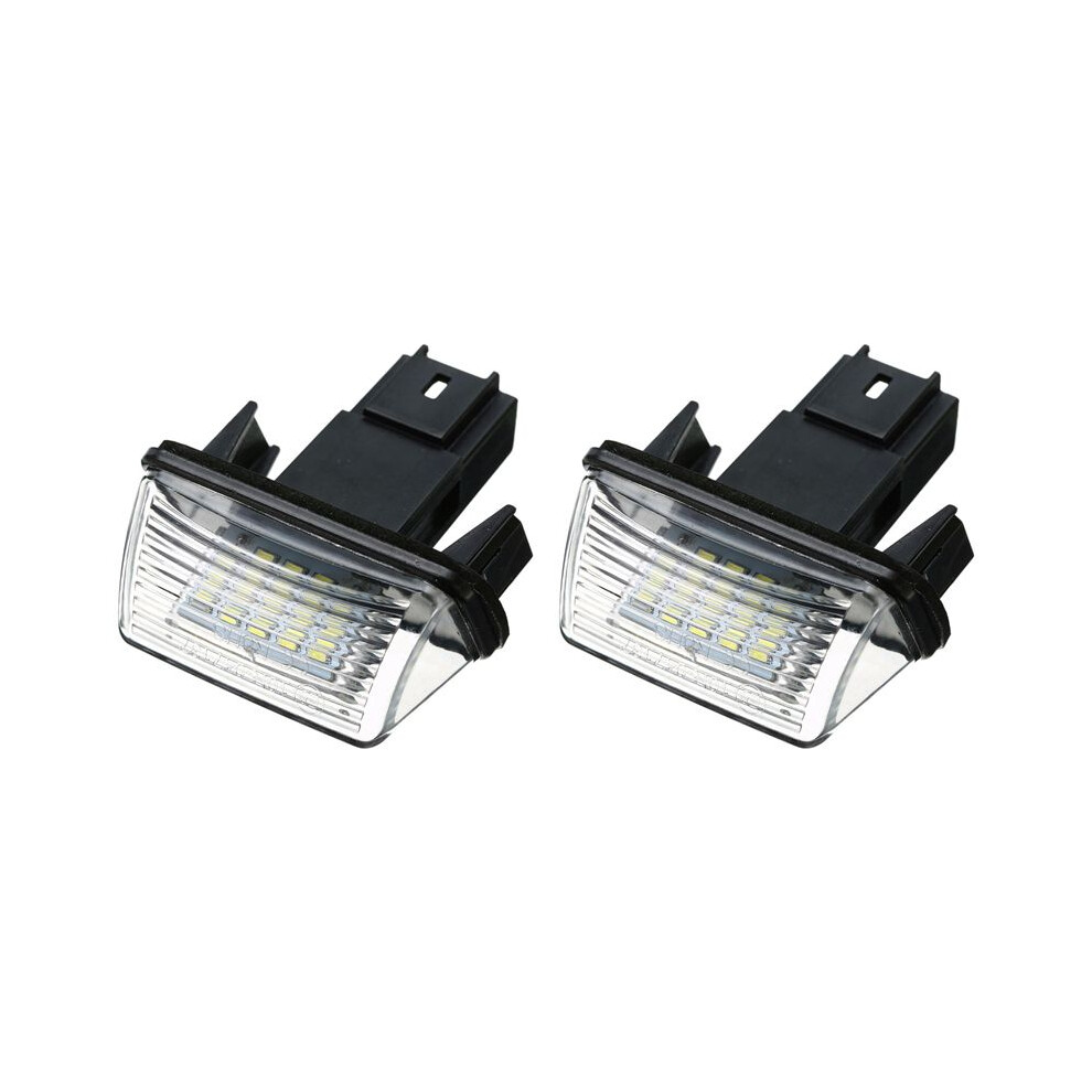 2X 12V 6500K 18Led License Plate Bright Lamp License Plate For 206/307/308 For C3/C4 Light/White 6032879144183
