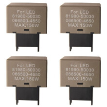 4X Car Accessories 8-Pin Electronic Flasher Relay for   LED Bulb 81980-50030 066500-4650