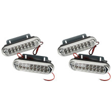 4 PièCes SéRies Voiture LumièRe 16LED Feux de Jour Antibrouillard LumièRe Blanche DRL Feux de Jour Universel