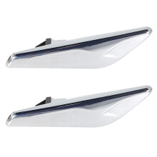 2X for - X3 X4 F25 F26 2013-2017 Front Right Side Chrome Trim Finisher Turn Signal Light Lamp Cover
