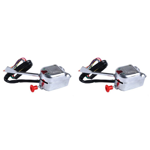 2X Chrome 12V Universal Råttblinkersbrytare för
