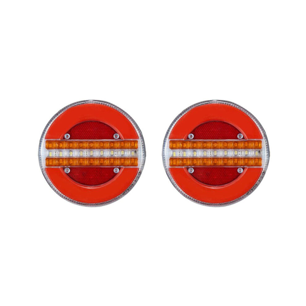 2X 24V 49 Led Dynamic Led Trailer Truck Tail Brake Drl Flow Turn Signal Lamp Strobe Light 6033952721925