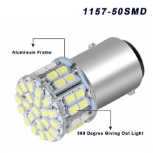 16Pcs 6000K White 1157 50SMD Tail Brake LED Lights Bulb BAY15D 12V