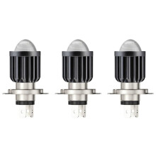 3X H4 LED Spotlight Small Light Bulb LED Motorcycle Modified Headlight Integrated Two-Color Headlight Accessories