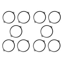 10X Universal Schwarz 5,75 Zoll Aluminium Runde Scheinwerfer GehäUse Scheinwerfer Trim Ring Halterung MotorräDer
